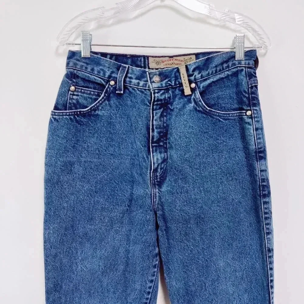 Levi's 900 series rare high waisted taper leg vintage jeans 12 - Picture 15 of 16